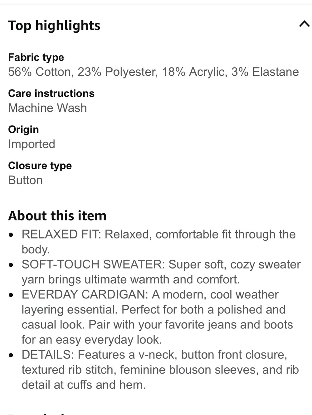 Amazon Essentials Soft Touch Ribbed Blouson Cardigan - Picture 2 of 10